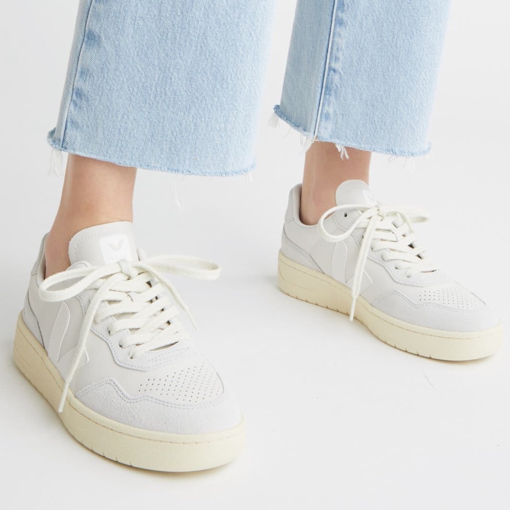 Veja White Sneakers with Cream Sole